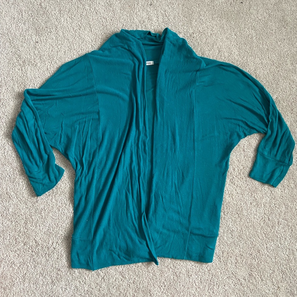 Teal Short Sleeve Cardigan